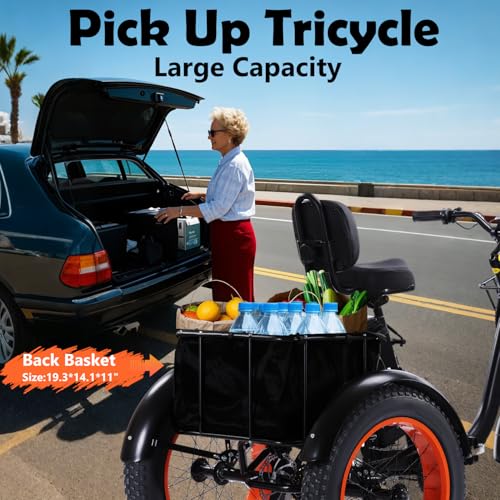 2026 Adult Electric Tricycle Adult Tricycle 3 Wheel Bikes Adults Electric Three Wheel Bike