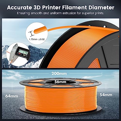 2026 SUNLU 4kg PLA 3D Printer Filament Bundle, Neatly Wound PLA Filament 1.75mm ±0.02mm, Individually Vacuum Packed, 4kg in Total, 1kg per Spool, 4 Pack, 4000g, 4Black