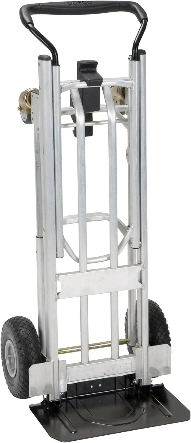 2026 New4-in-1 folding hand truck with puncture-proof wheels