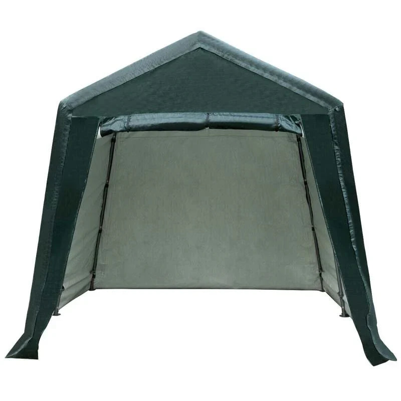 2026 8 x 14 FT Heavy Duty Steel Enclosed Carport Car Tent Canopy Outdoor Garage Storage Shelter Shed with Waterproof Ripstop Cover