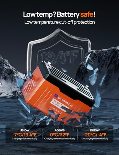 2026 12V 100AH LiFePO4 Lithium Battery with Bluetooth, Max.1280Wh Energy, Low Temperature Protection, Group 24, Built-in 100A BMS, Perfect for Trolling Motor, RV, Boat, Solar Off-Grid