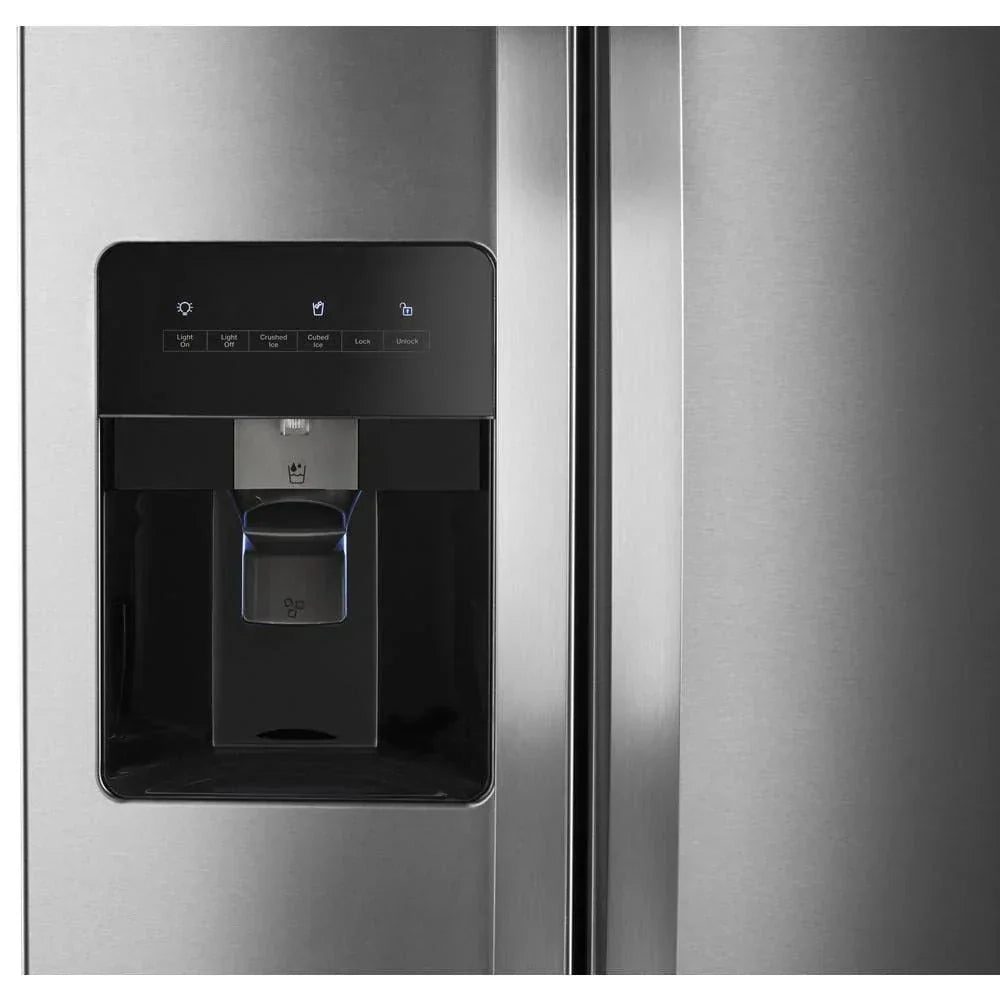 2026 New36-inch wide side-by-side refrigerator – 24 cubic feet stainless steel