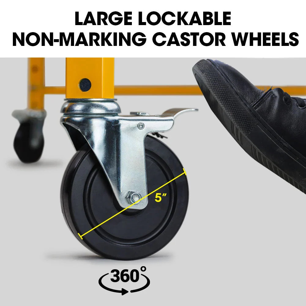 2026 Adjustable Mobile Scaffolding, 450kg Capacity, with Trapdoor Hatch