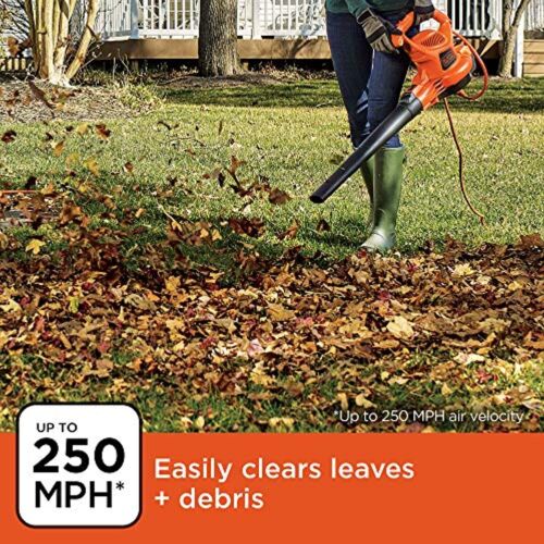 2026 BLACK DECKER 3-in-1 Electric Leaf Blower, Leaf Vacuum, Mulcher (BEBL7000)