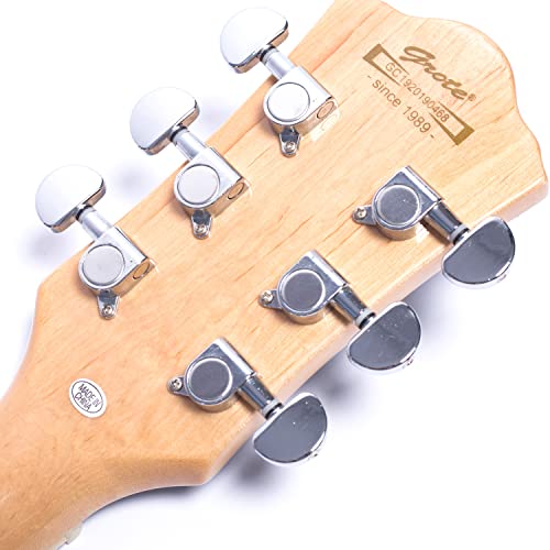 2026 GROTE Jazz Electric Guitar Hollow Body Chrome Hardware P90 pickup (RED)