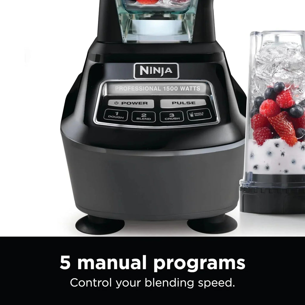 2026 NewNinja Mega Kitchen System, 1500 Watt Stand Mixer (2.1 Liters) and Food Processor (8 Cups) with (2) 473 ml Takeaway Cups