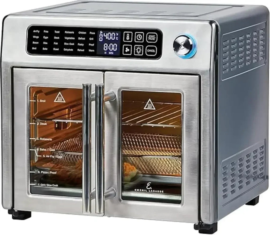2026 26-Qt. Extra-Large Air Fryer Convection Toaster Oven with French Doors, Stainless Steel