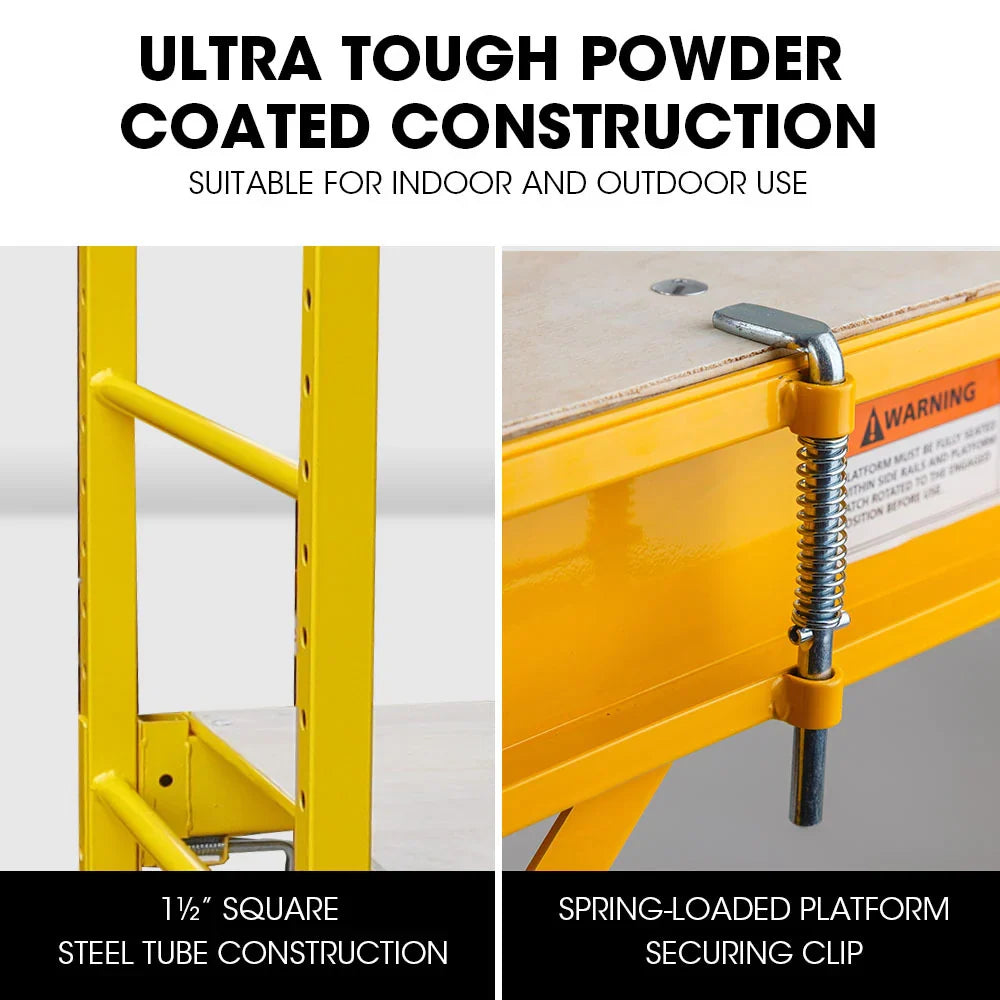 2026 Adjustable Mobile Scaffolding, 450kg Capacity, with Trapdoor Hatch