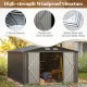 2026 10 x 14 FT Outdoor Storage Shed with Improved Windproof Metal Structure