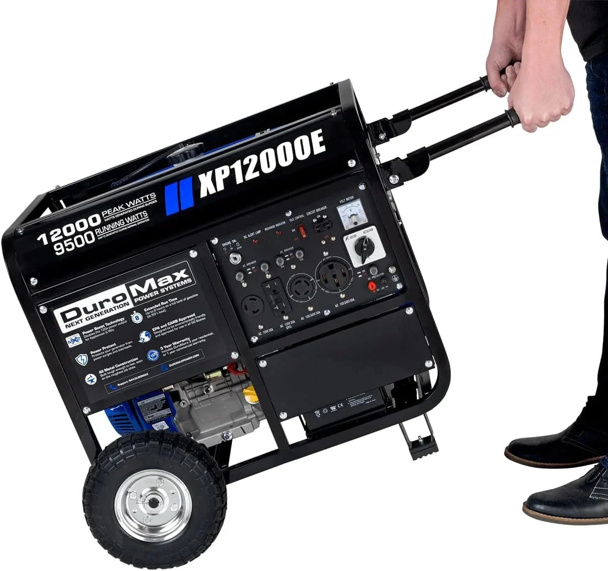 2026 NewPortable 13000-watt generator with dual-fuel operation (gasoline & propane), electric start, emergency power supply for the whole house, switchable, suitable for motorhomes and emergencies