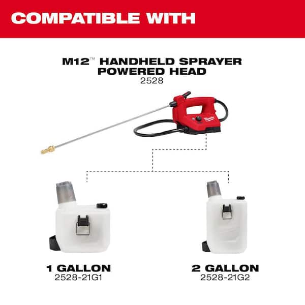 2026 M12 12-Volt 2 Gal. Lithium-Ion Cordless Handheld Sprayer Kit with 2.0 Ah Battery and Charger