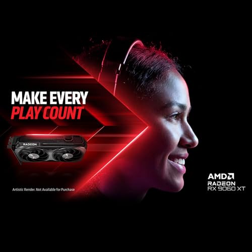 2026 GIGABYTE Radeon RX 9060 XT Gaming OC 16G Graphics Card, PCIe 5.0, 16GB GDDR6, GV-R9060XTGAMING OC-16GD Video Card