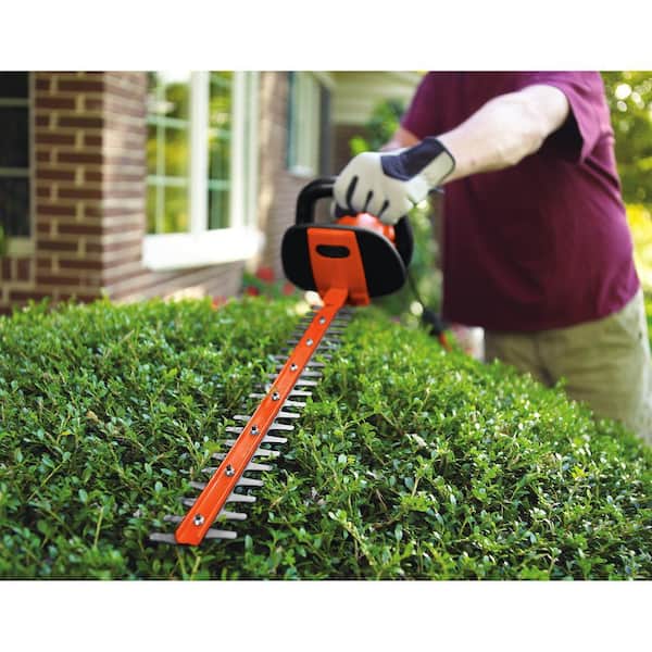 2026 24 in. 3.3 Amp Corded Dual Action Electric Hedge Hog Trimmer with Rotating Handle