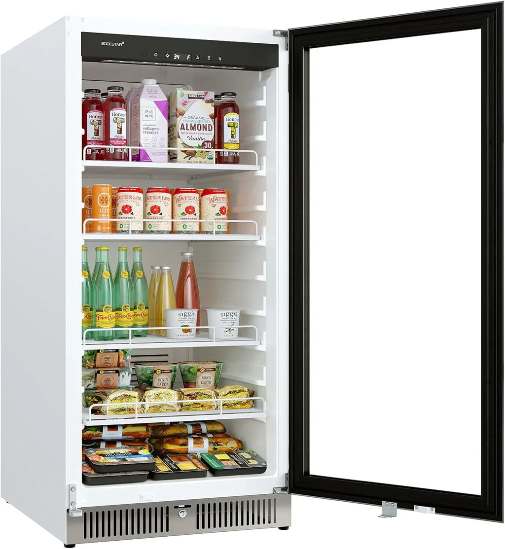 2026 VBM101 22" Wide 10.1 Cu. Ft. Commercial Beverage Merchandiser Stainless Steel, Temp Alarm, Reversible Door