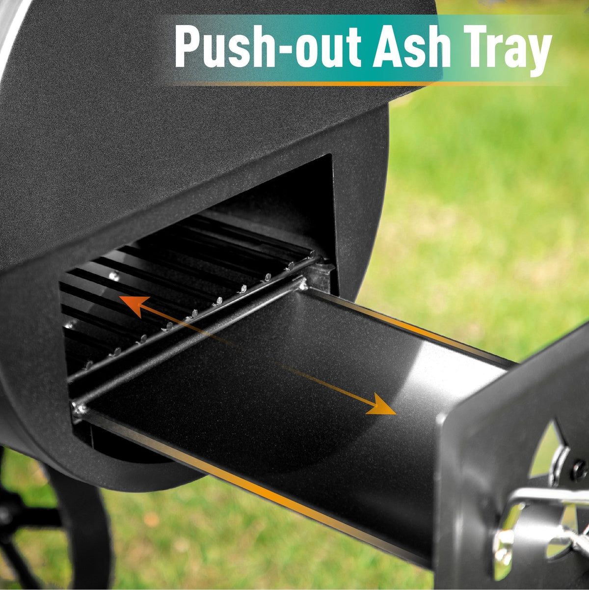 2026 941 Sq.in. Overlarge BBQ Charcoal Grill with Offset Smoker, Black