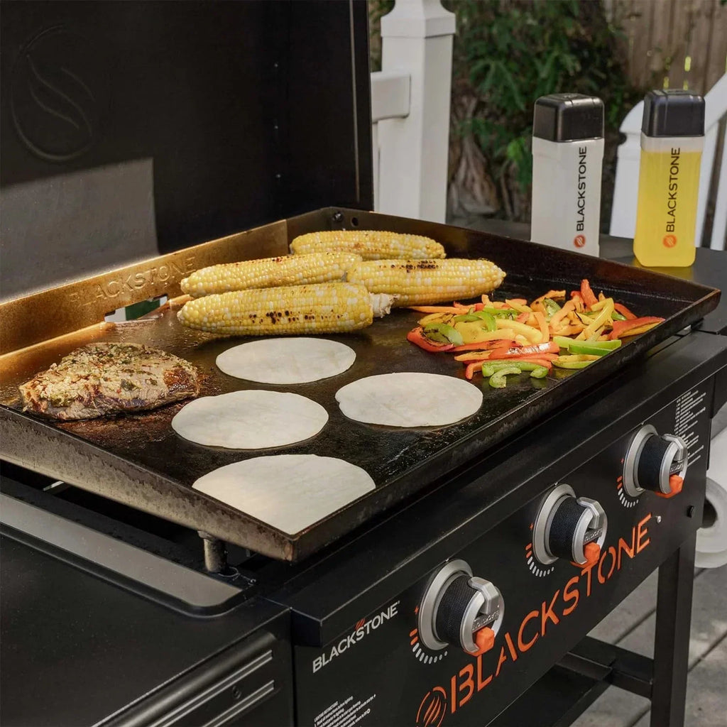 2026 28 Inch Griddle 2026 with Hood XL Griddle Original 3-Burner Outdoor Flat Top Grill, with Griddle Accessories, Seasoning, and Gloves and Cloth