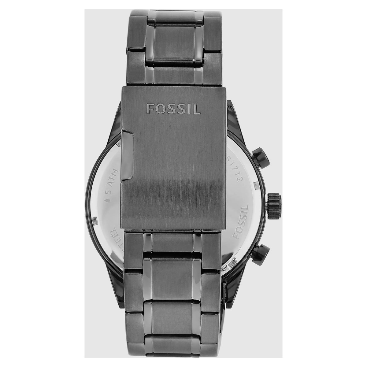 2026 Fossil Outlet Men's Flynn Chronograph, Smoke-Tone Stainless Steel Watch, BQ1126