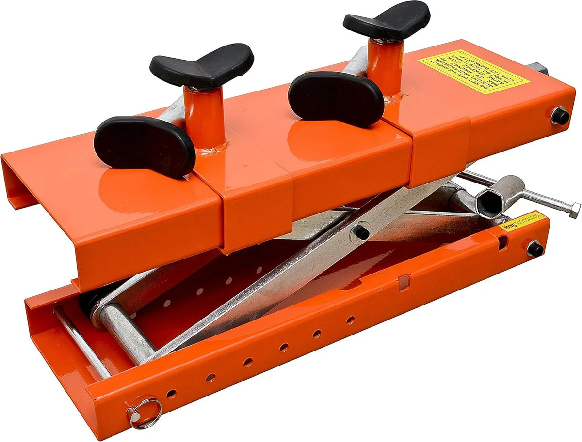 2026 MT1500X 1500LB Air-Operated Motorcycle & ATV Lift Table 48" Wide with Side Extensions, 2-Year Warranty