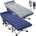 2026 NewSlsy 2 Pack Folding Bed Cot with 3.3 Inch 2 Sided Mattress, 75"* 28" Folding Camping Cots with Carry Bag, Portable Sleeping Cot Guest Bed