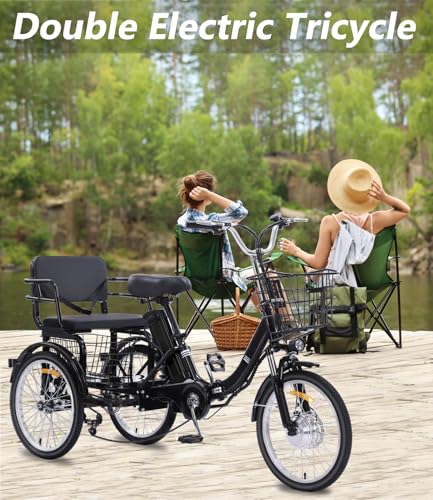 2026 Adult Electric Tricycle Adult Tricycle 3 Wheel Bikes Adults Electric Three Wheel Bike