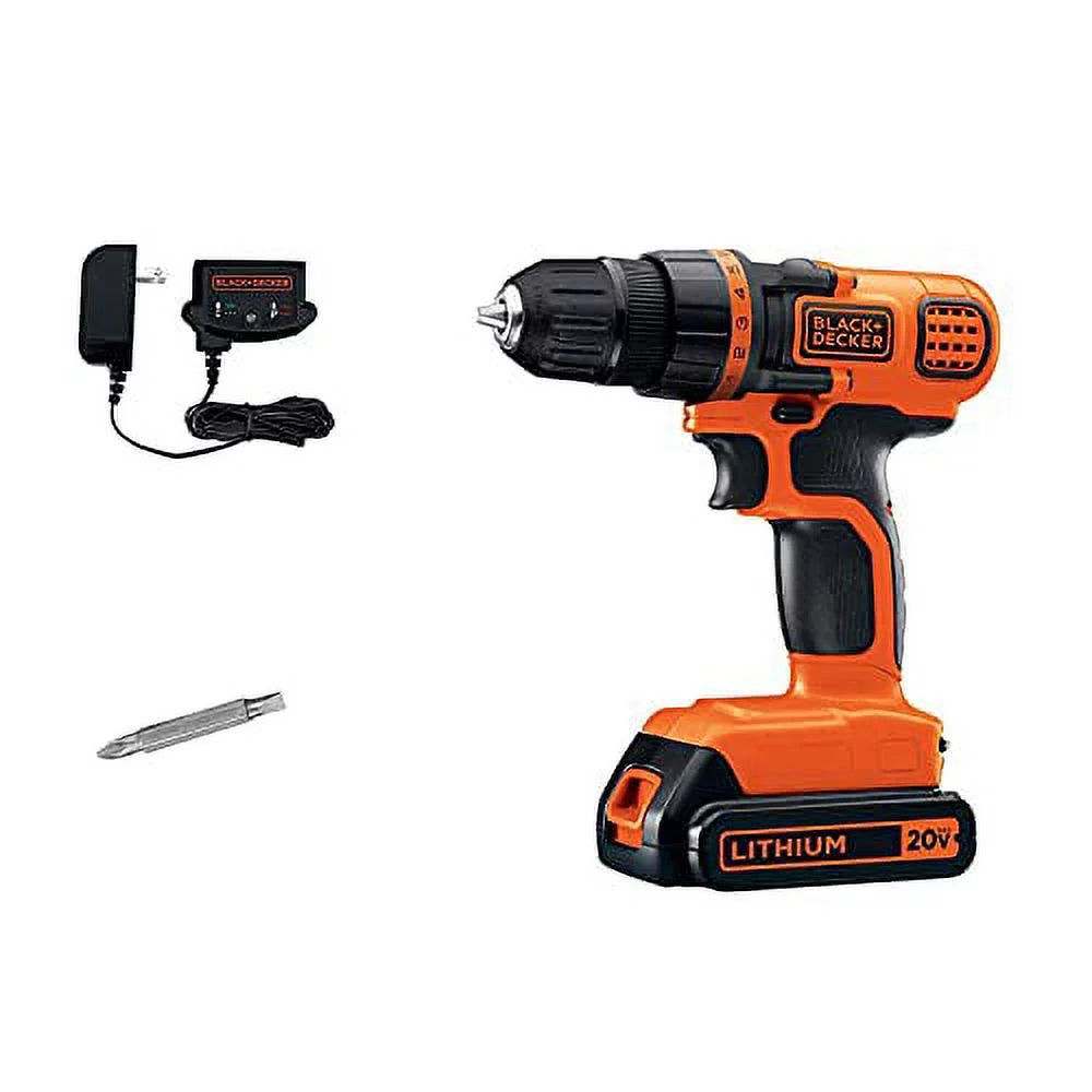 2026 20V MAX Cordless Drill and Driver, 3/8 Inch, With LED Work Light, Battery and Charger Included (LDX120C)