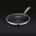 2026 NewHexClad 6-piece hybrid stainless steel cookware set (8 inch, 10 inch, 12 inch) with glass lids, one size, black