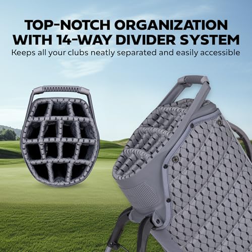 Sun Mountain 2026 4.5LS 14-Way VLO Bag - Prime Organization with Our 14 Way Golf Stand Bag - Lightweight Golf Club Bag with Full-Length Pockets and Adjustable Straps for Enhanced Carry