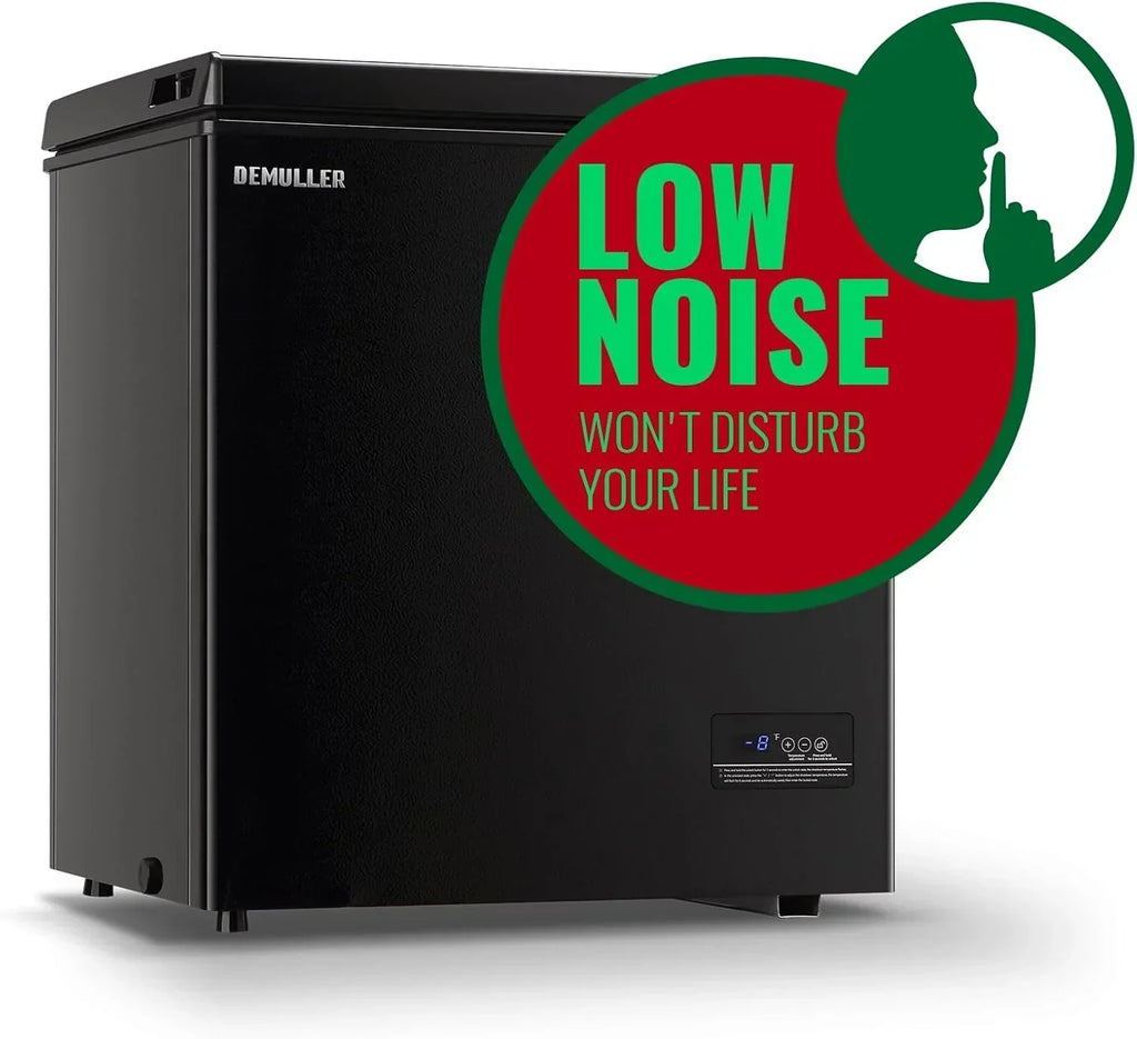 2026 5.0 Cu. Ft. Chest Freezer with 2 Removable Stainless Steel Baskets, Electronic Control, 41 deg F to -15 deg F, Black