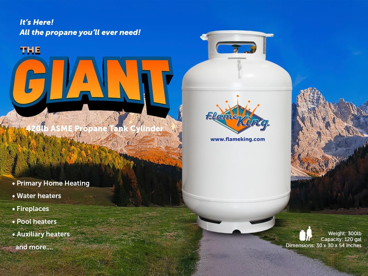 2026 420-Lb. ASME Vertical Propane Tank, White