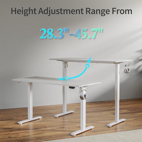 2026 Agilestic Electric Standing Desk, 48 x 24 Inches Height Adjustable Desk, Sit Stand up for Work Office Home, Ergonomic Rising Computer Table with Memory Preset, Rustic Brown