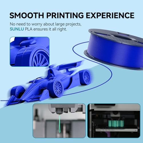 2026 SUNLU 4kg PLA 3D Printer Filament Bundle, Neatly Wound PLA Filament 1.75mm ±0.02mm, Individually Vacuum Packed, 4kg in Total, 1kg per Spool, 4 Pack, 4000g, 4Black