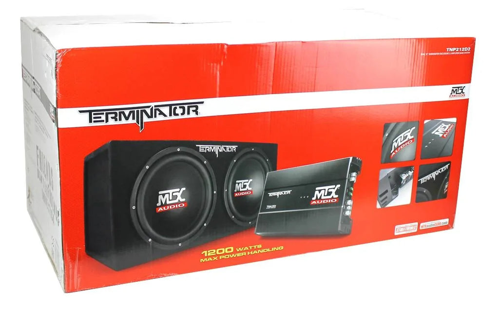 2026 12" Dual Loaded Car Subwoofer w/Sub Box, Amplifier, & Wiring Kit