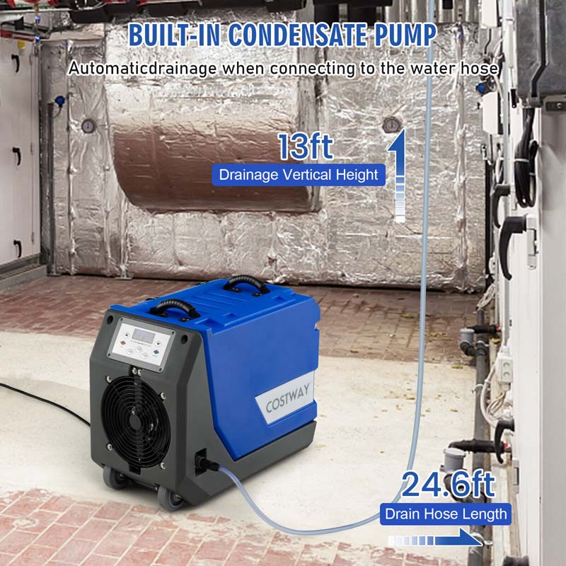 2026 180 PPD Portable Commercial Dehumidifier for Basement, Industrial Dehumidifier with Pump & 24.6ft Drain Hose