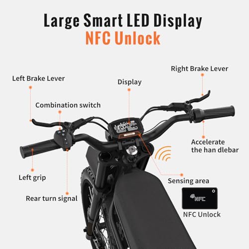 2026 GT73 PRO/GT73 Ebike for Adults, 50MPH 60V 3000W / 37MPH 48V 2400W Eectric Dirt Bike, 36.4AH Dual Battery Dirtbike Up to 85 Miles, 25" Motorcycle Tire, UL2849 All Terrain E Bike Full Suspension