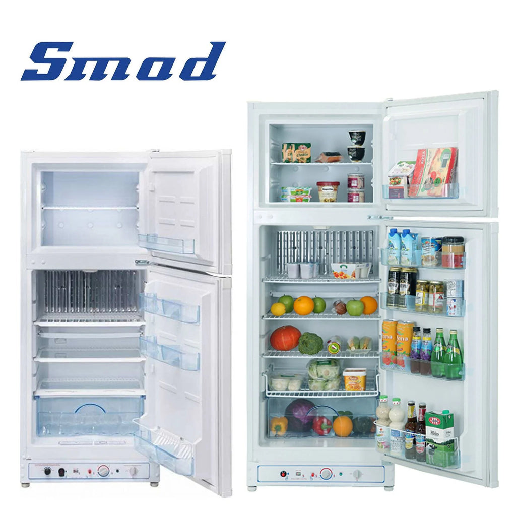 2026 Smad Propane Gas Refrigerator with Freezer 6.5 Cu ft LPG Fridge for Cabin Camper RV Home 2 Way LPG/220V Refrigerator Gas Fridge Freezer Caravan Campervan Off Grid