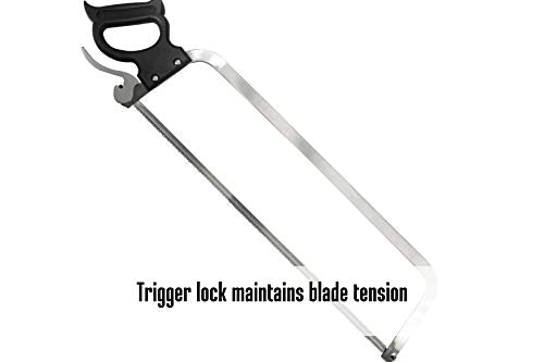 2026 Weston Butcher Meat and Bone Saw with 22 Inch Stainless Steel Serrated Blade with Quick Release Handle (47-2201)