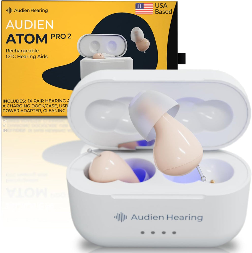 2026 Audien ATOM PRO 2 Wireless Rechargeable Hearing Aid, Invisible