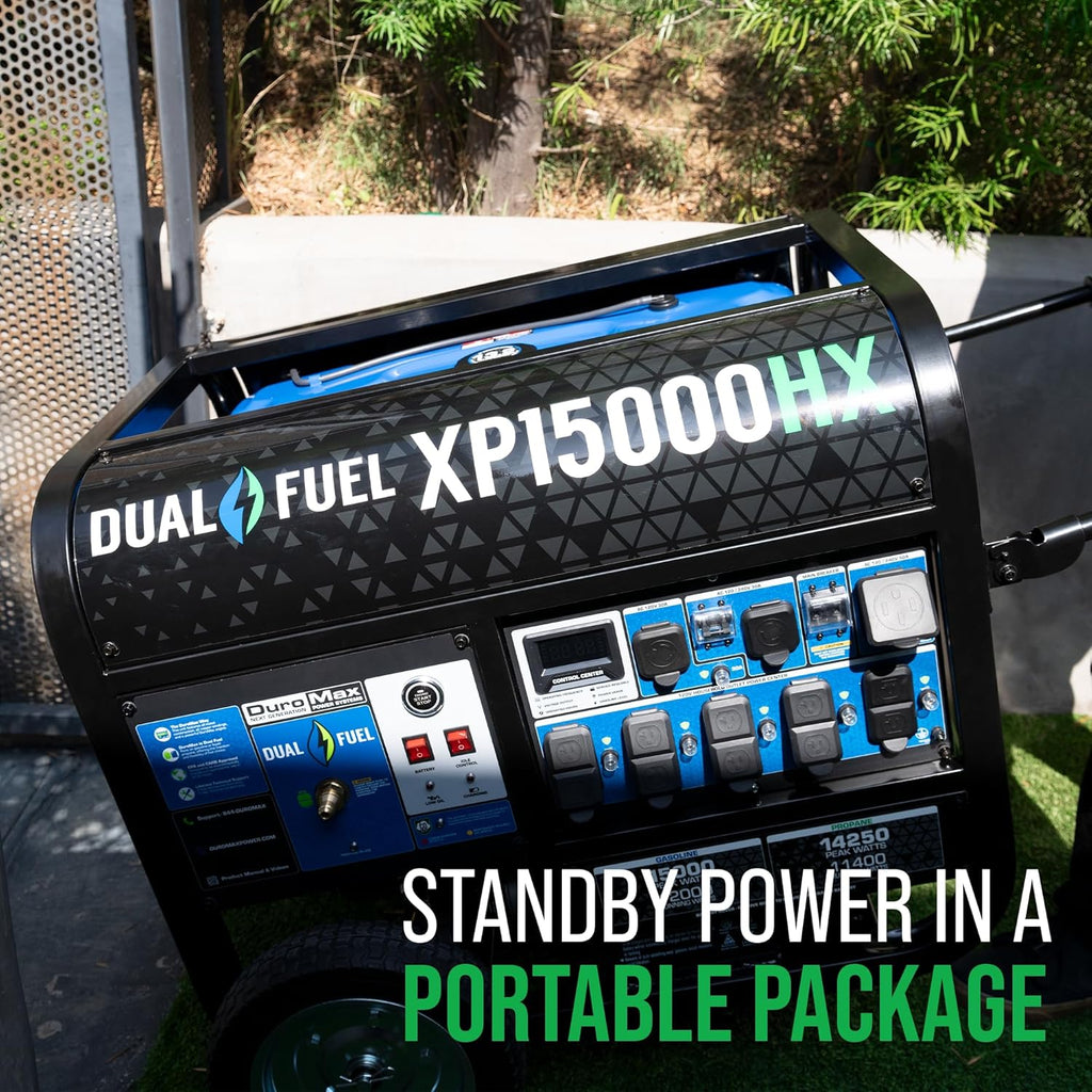 2026 XP15000HX 15 000-Watt Dual Fuel Portable Generator - Gas & Propane Remote Electric Start Whole Home Power Backup Transfer Switch Ready RV & Emergency Ready