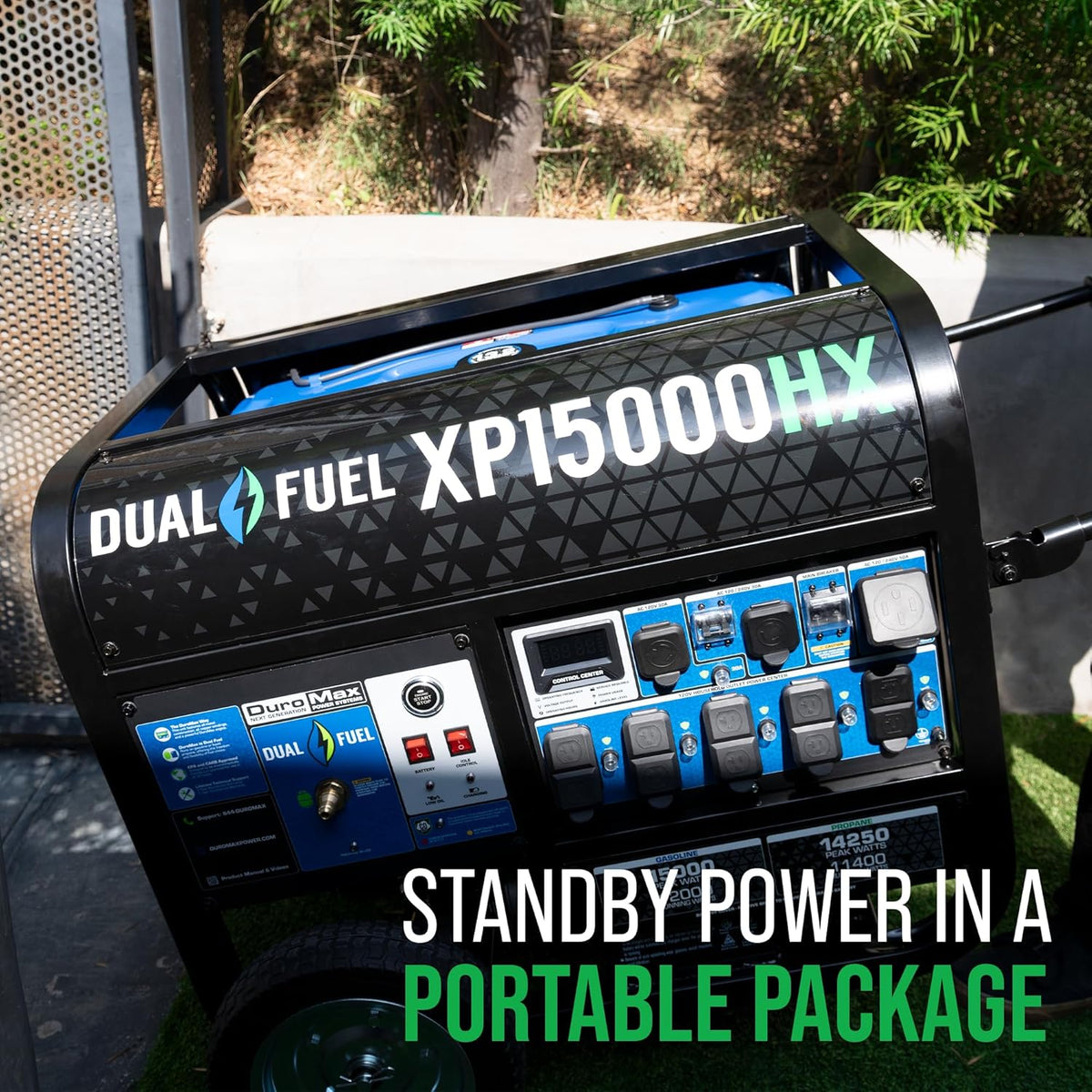 2026 XP15000HX 15 000-Watt Dual Fuel Portable Generator - Gas & Propane Remote Electric Start Whole Home Power Backup Transfer Switch Ready RV & Emergency Ready