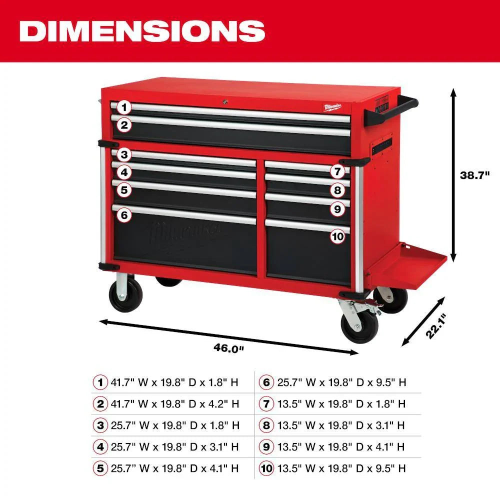 2026 MW High Capacity 46 in. 18-Drawer Tool Chest and Cabinet Combo 48-22-8546