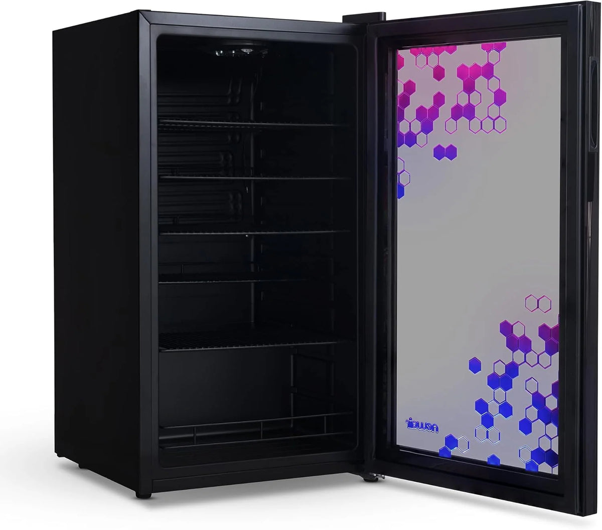 2026 Beverage Refrigerator Cooler | 126 Cans Free Standing with Right Hinge Glass Door | Mini Fridge Beverage Organizer Perfect For Beer, Wine, Soda, And Cooler Drinks