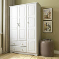 2026 100% Solid Wood Grand Wardrobe Armoire - Mocha