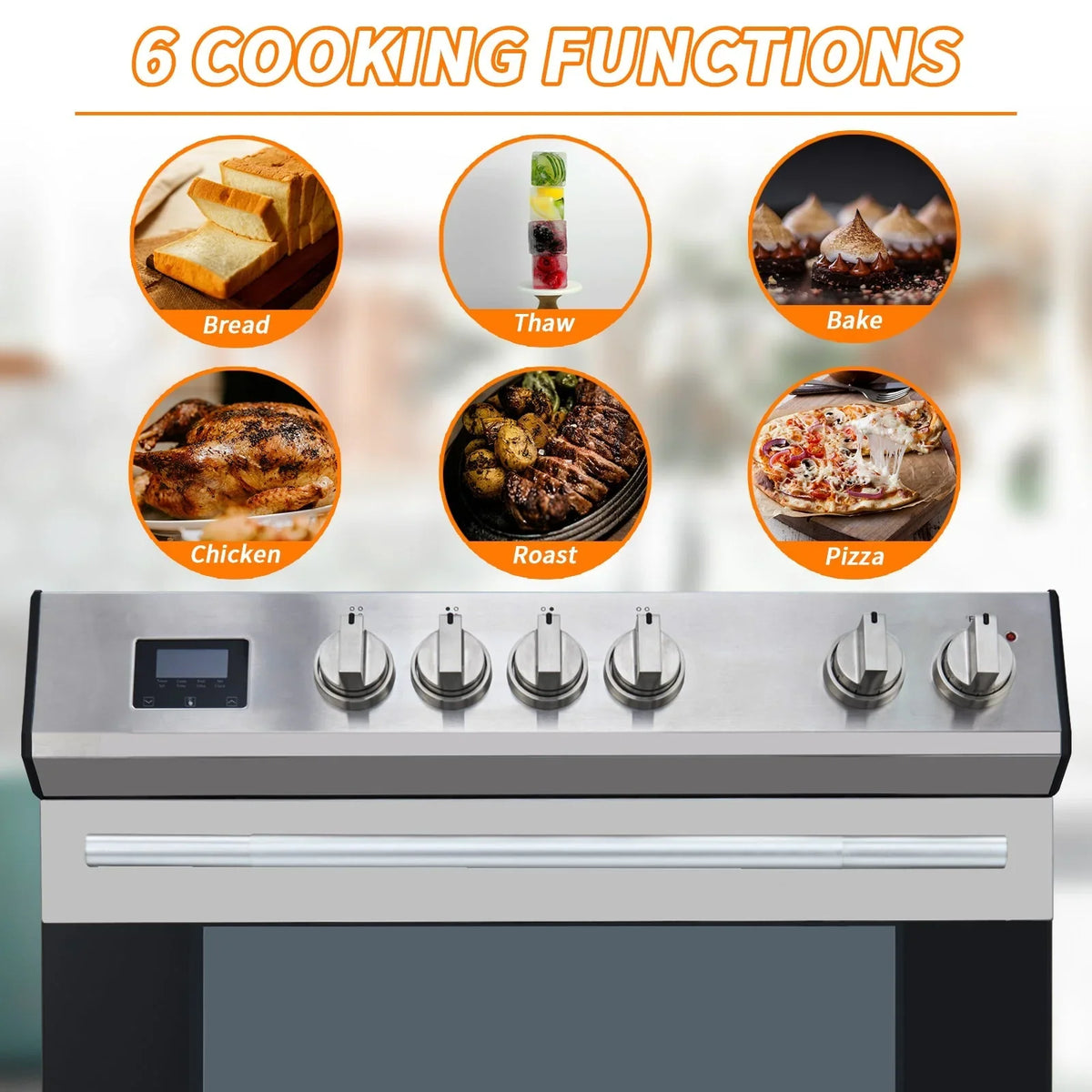 2026 5.0 Cu. Ft. Freestanding Electric Range with Front Controls and 5 Cooktop Elements, Stainless Steel