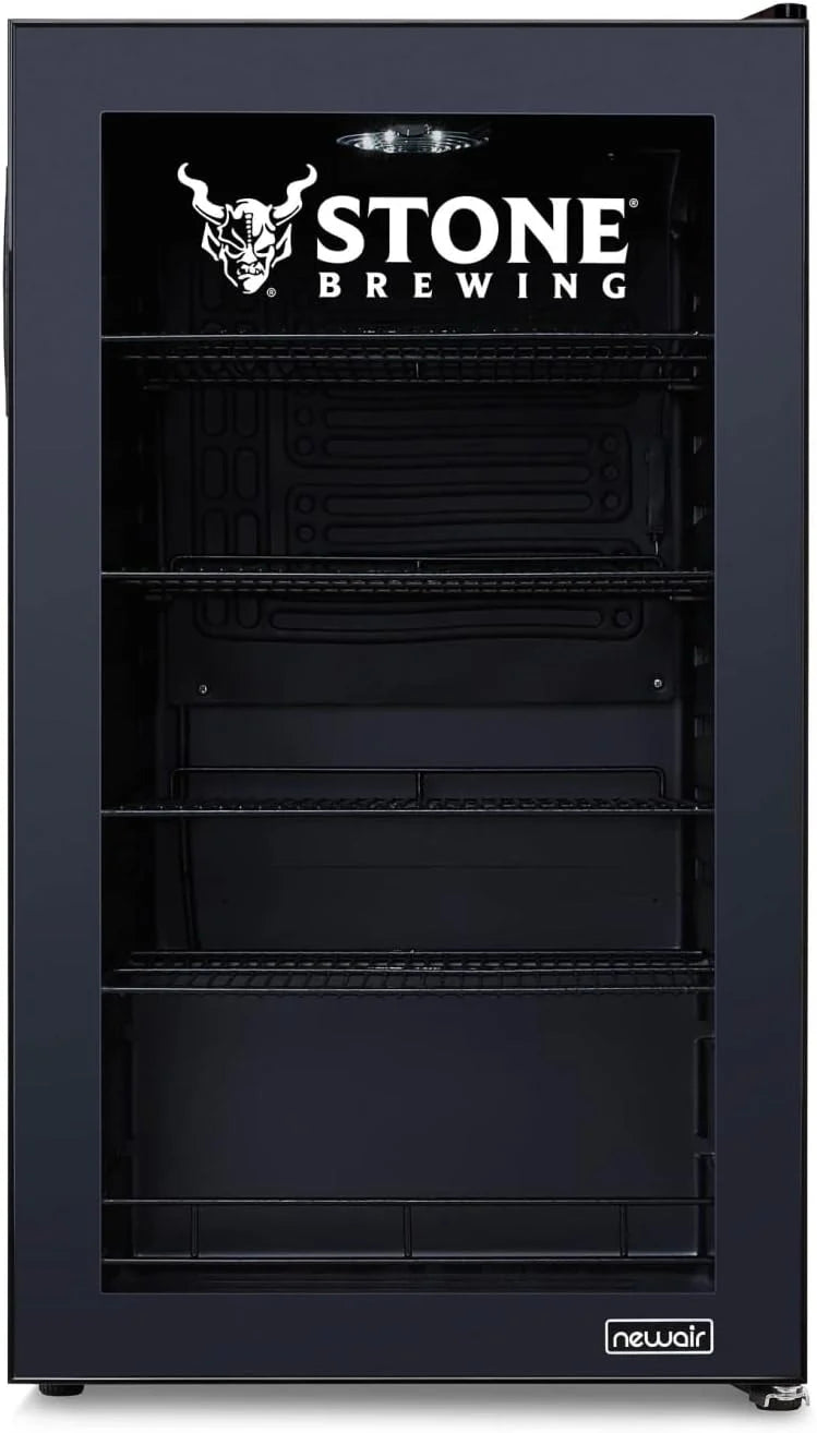 2026 Beverage Refrigerator Cooler | 126 Cans Free Standing with Right Hinge Glass Door | Mini Fridge Beverage Organizer Perfect For Beer, Wine, Soda, And Cooler Drinks