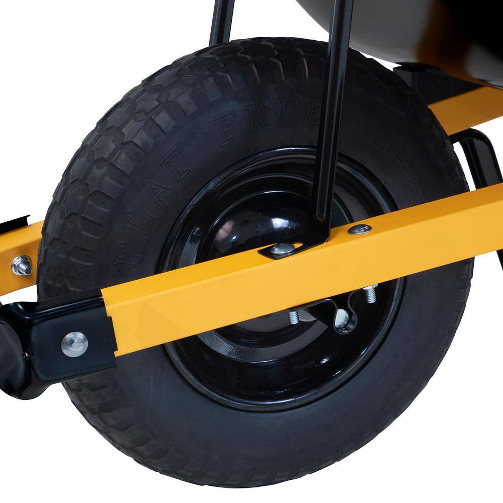 2026 True Temper R6STFFEC 6 cu. ft. Barrow in a Box Steel Wheelbarrow with Never Flat Tire and Steel Handles
