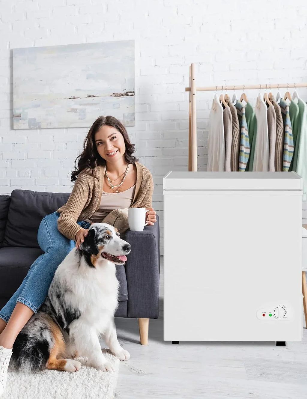 2026 7.0 Cu Ft Chest Freezer - Energy Efficient & Quiet Mini Freezer with Adjustable Thermostat - Compact Deep Freezer for Home, Apartment, and Garage - Removable Basket & Defrost Drain