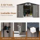 2026 10 x 14 FT Outdoor Storage Shed with Improved Windproof Metal Structure