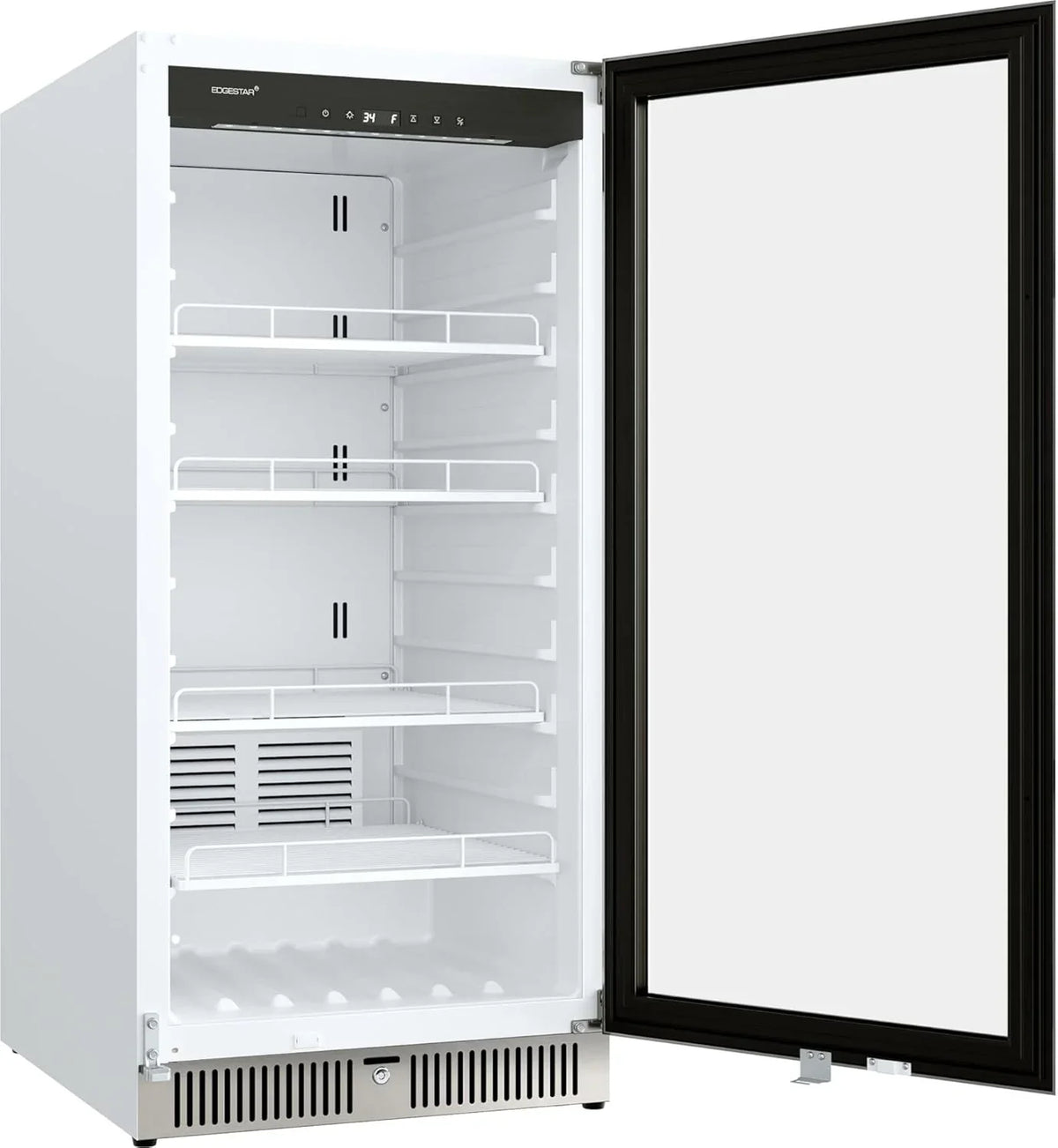 2026 VBM101 22" Wide 10.1 Cu. Ft. Commercial Beverage Merchandiser Stainless Steel, Temp Alarm, Reversible Door
