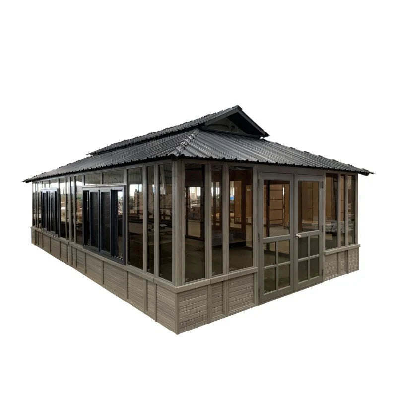 2026 28 Ft. W x 15.5 FT. D Solid Wood Patio Gazebo