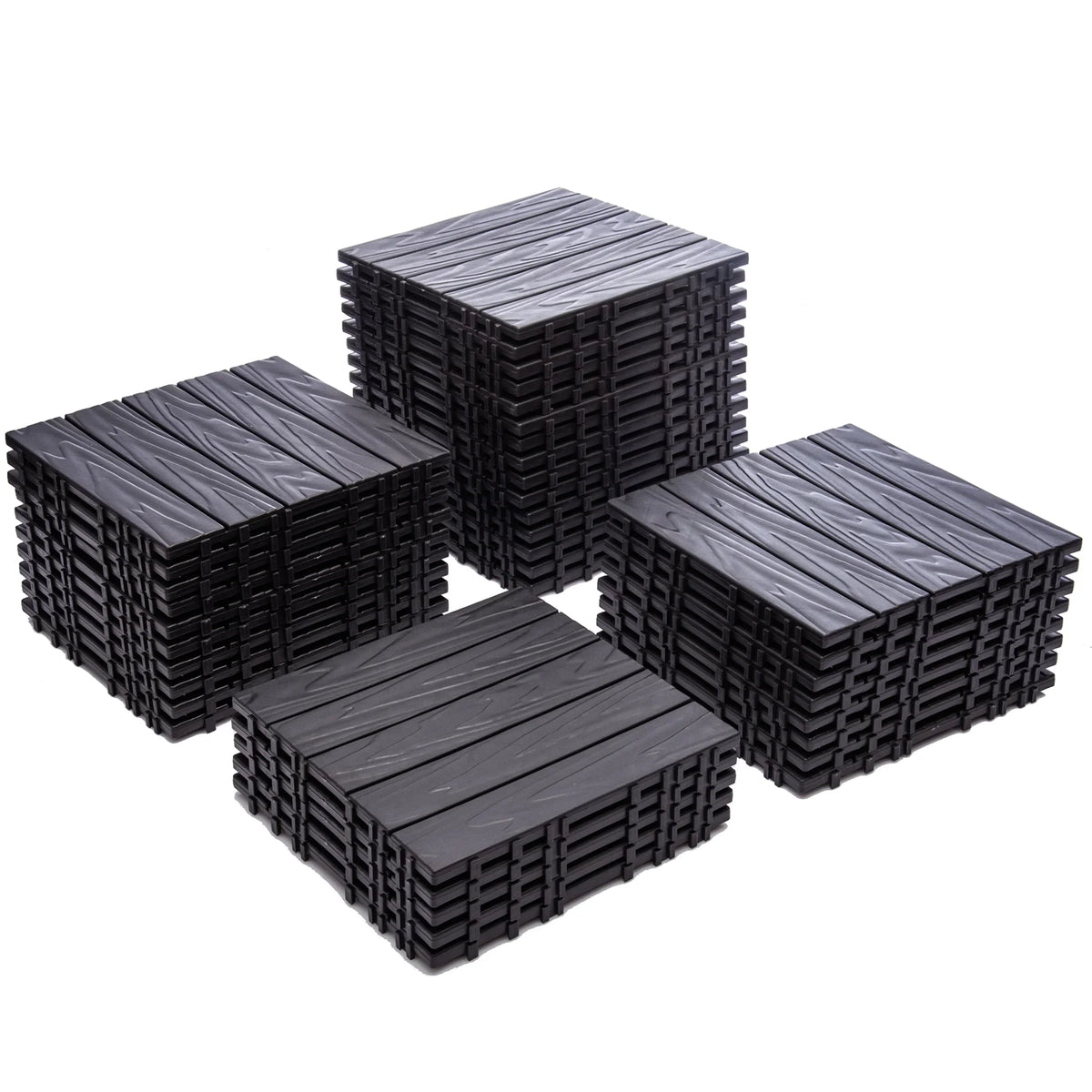 2026 New76-Pack Plastic Interlocking Deck Tiles - 68.80 Sq.Ft Outdoor Plastic Flooring Super Durable & Waterproof All-Weather Indoor/Outdoor